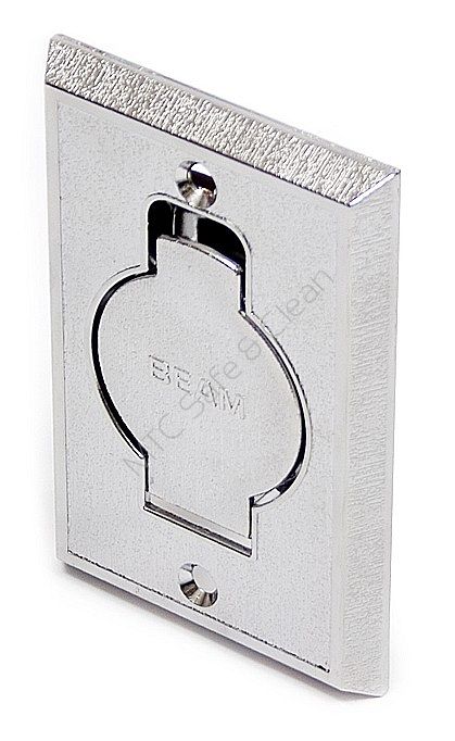 Gniazdo ścienne STANDARD metalowe srebrne