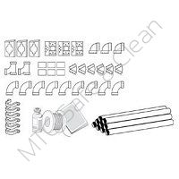 Zestaw montażowy PCV na 3 gniazda migdałowe