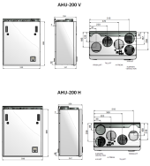 ENSY rekuperator AHU200 H/V Basic - 3