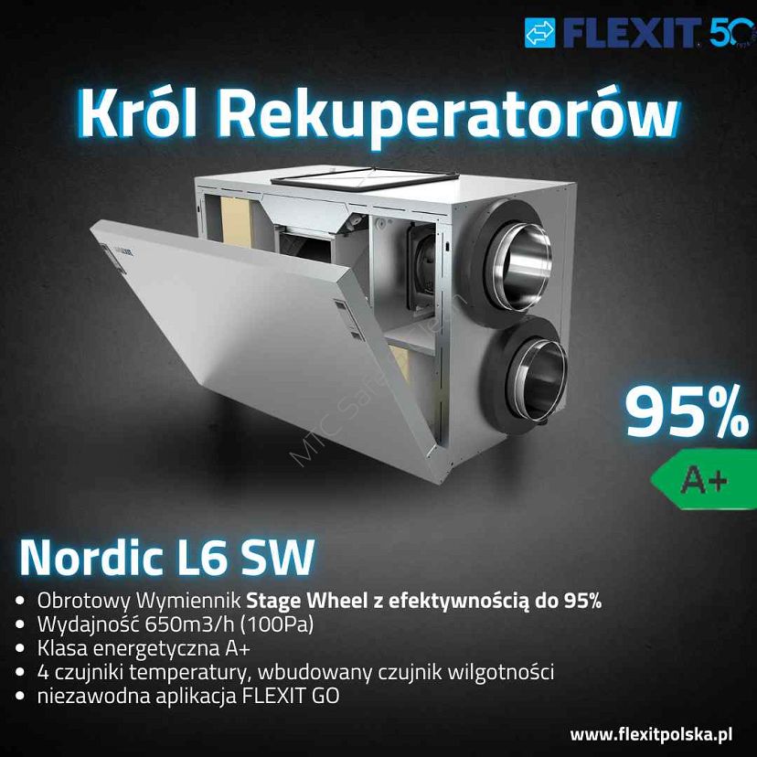 Flexit Nordic L6 SW rekuperator