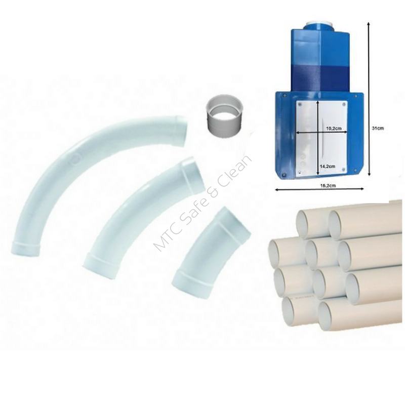 Zestaw z kasetą do instalacji przed tynkami pod wąż o dł. 18m