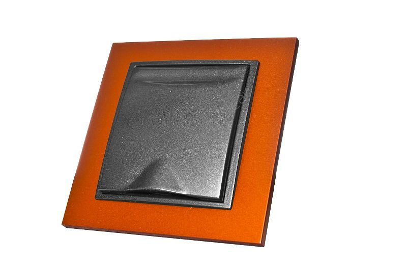 Gniazdo DE LUXE ANIMATO Grafitowo-ponaranczowe