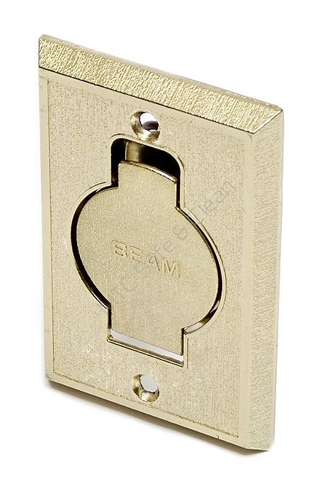 Gniazdo ścienne STANDARD metalowe złote