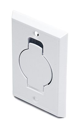 Gniazdo ścienne STANDARD metalowe białe